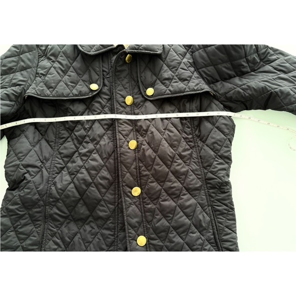 LANDS' END Soft Black Quilted Insulated light weight Jacket Barn Coat Size 18-20 - Picture 10 of 14